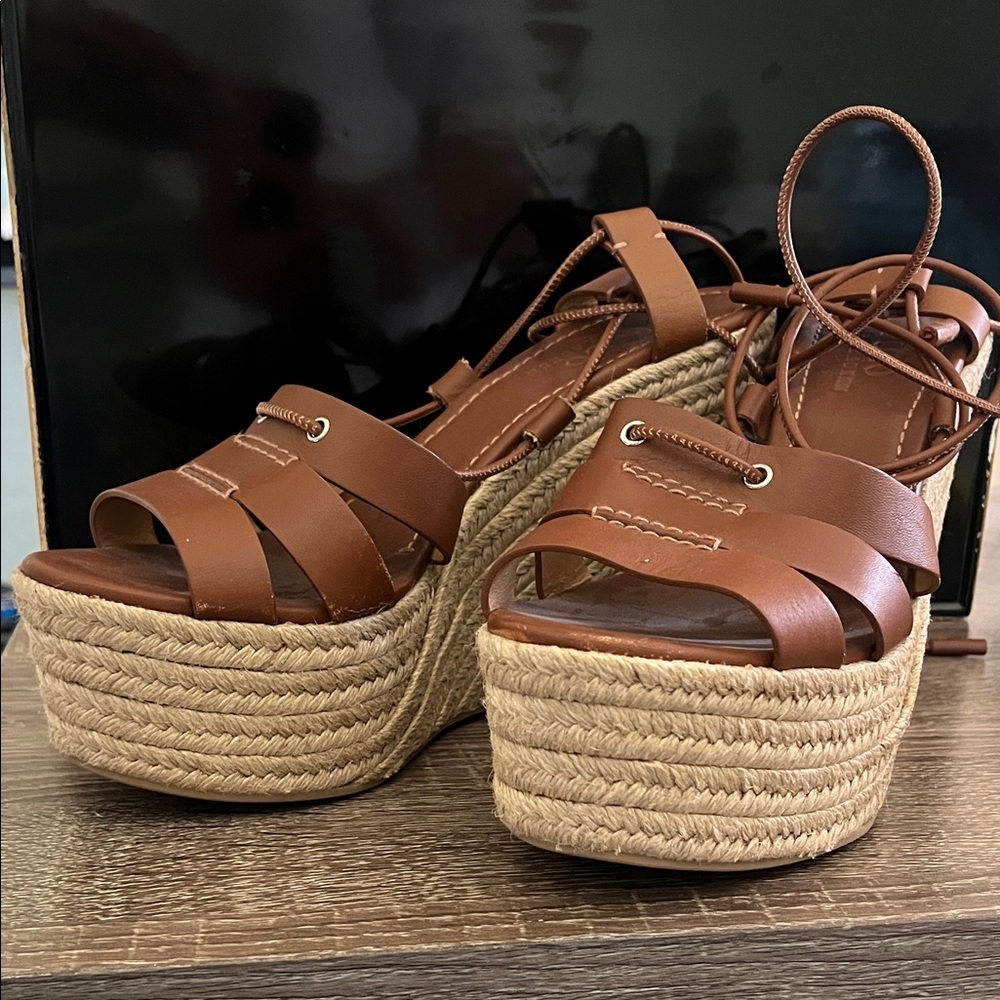 Polo by Ralph Lauren Tan Espadrille Wedges